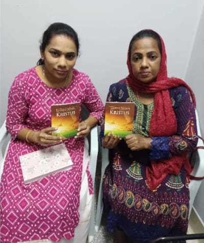 Readers with their books